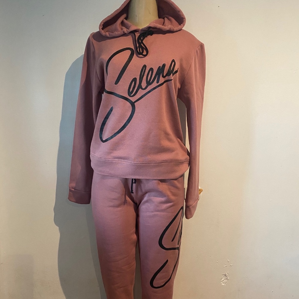 Women Selena Rust Pink Hoodie and Pants 2-piece